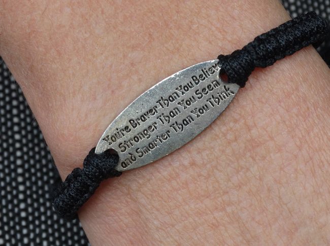 You're braver than you believe, stronger than you seem and smarter than you think bracelet