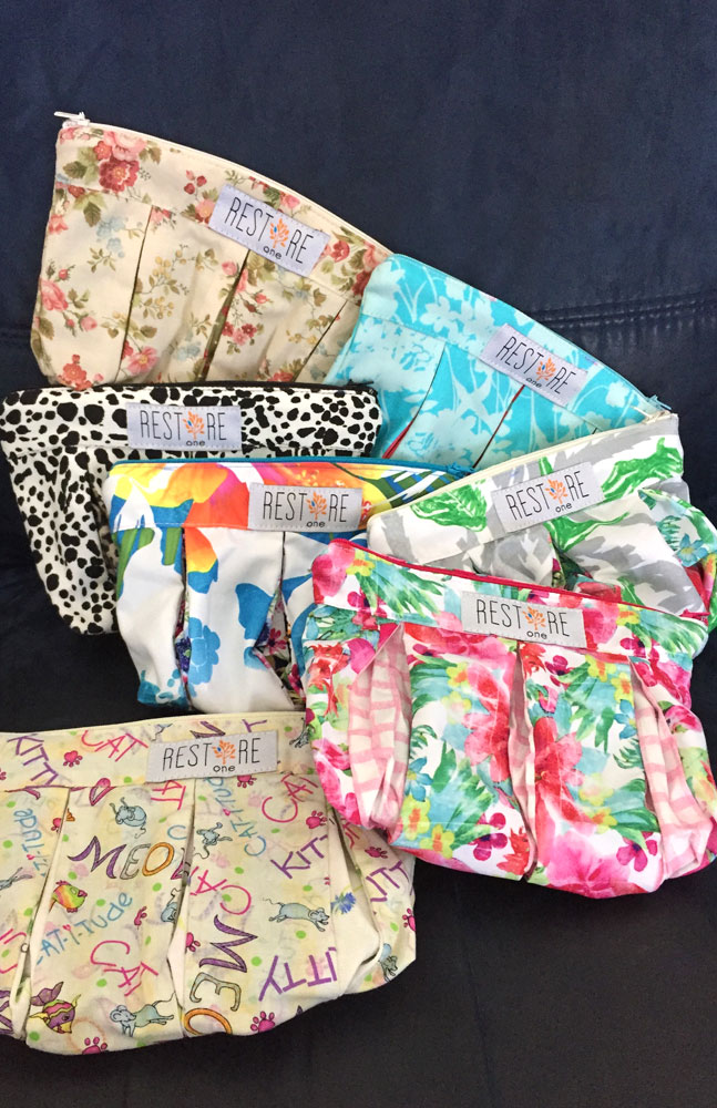 Restore One sewing project makeup bags