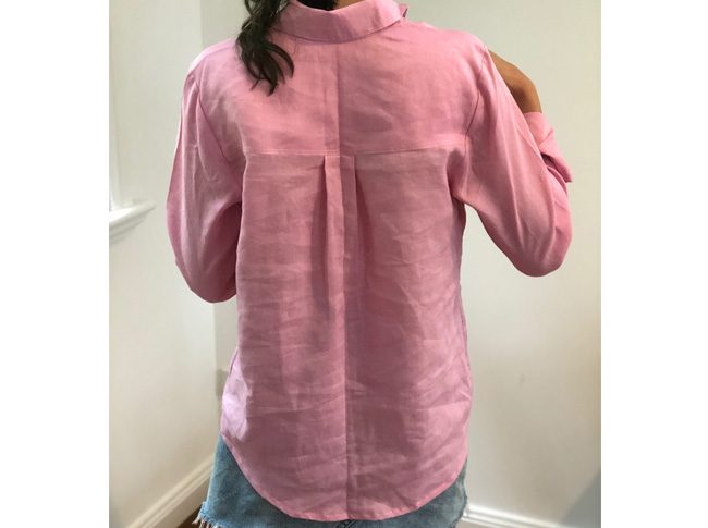 Ladies linen shirts sz8-10 pink