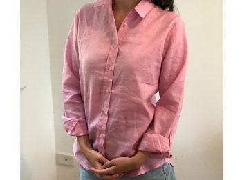 Ladies linen shirts sz8-10 pink