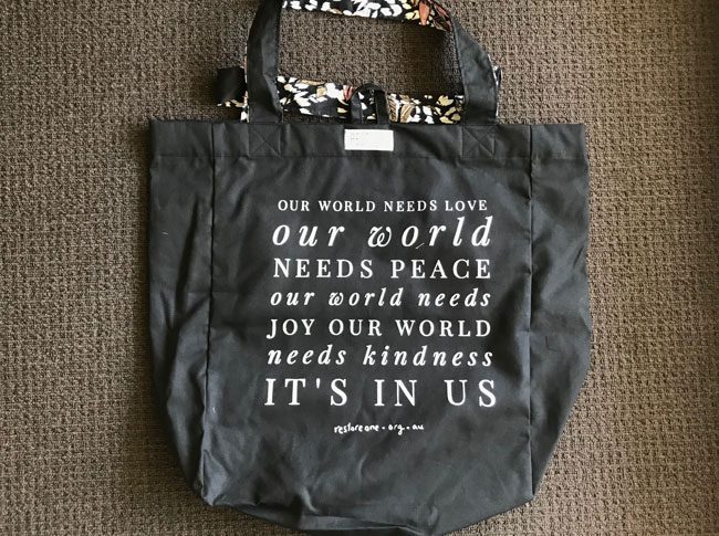 Large tote bags - our world