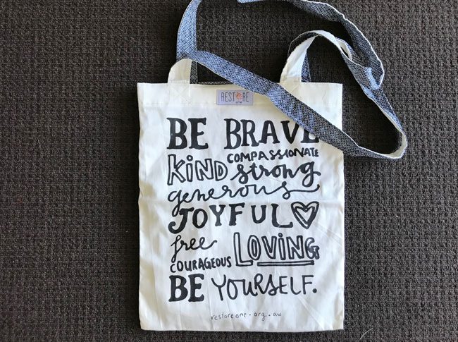 Tote bags - be brave