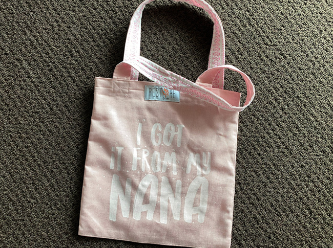 Tote bag, kids, pink, from Nana