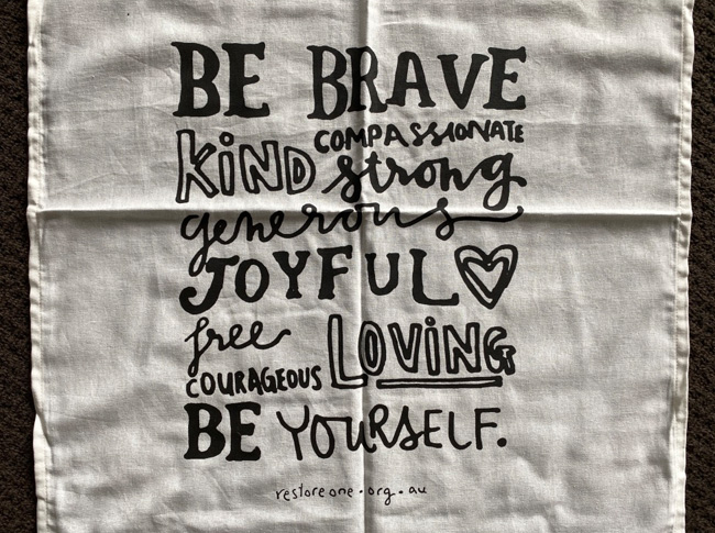 Tea towel - Be brave