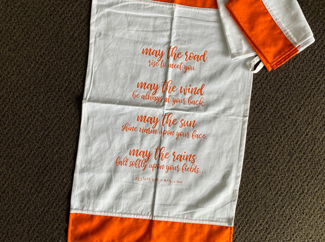 Tea towel - May the road rise to meet you